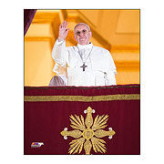Pope Francis Waving Large Commemorative Photo